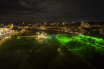 Didžiausias Lietuvoje lazerių šou „FUTURE VILNIUS“ / Irmanto Gelūno / BNS nuotr.