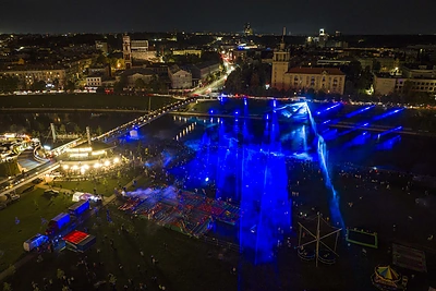 Didžiausias Lietuvoje lazerių šou „FUTURE VILNIUS“ / Irmanto Gelūno / BNS nuotr.