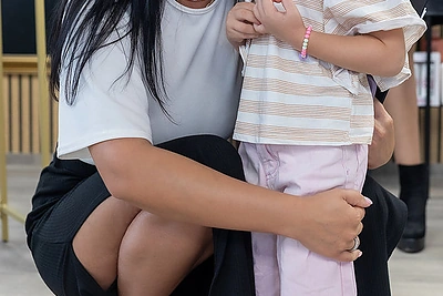 Živilė Barzdaitytė su dukra / Lino Tolkaus nuotr.