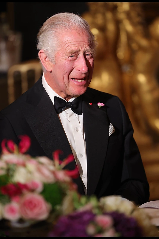 Didžiosios Britanijos karaliaus garbei iškelta iškilminga vakarienė Versalyje / AFP/„Scanpix“ nuotr.