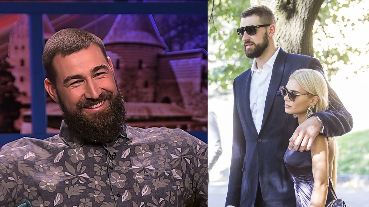 Jonas Valančiūnas su žmona Egle / LNK ir BNS nuotr.