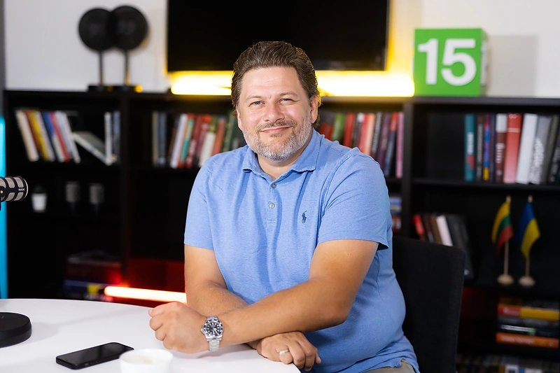 Merūnas Vitulskis 15min studijoj / Gretos Skaraitienės / BNS nuotr.