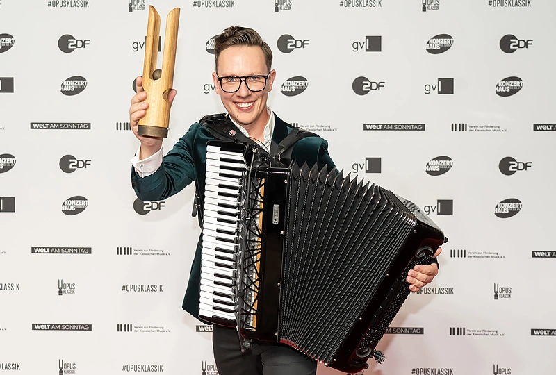 Martynas Levickis pelnė „Opus Klassik 2023“ apdovanojimą / Markuso Nasso nuotr.