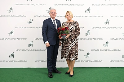 Seimo narys Ričardas Juška, LSA direktorė Roma Žakaitienė / D.Stankaus nuotr.