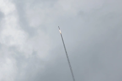 Raketa, paleista iš Gazos ruožo / AFP/„Scanpix“ nuotr.