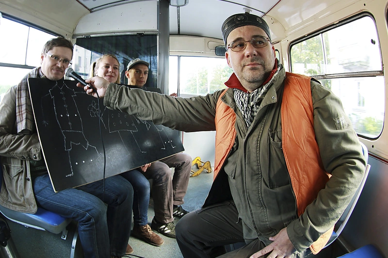 Aidas Giniotis visus tuos metus buvo teatro idėjinis vadas ir beprotiškiausių sumanymų autorius / Keistuolių teatro archyvo nuotrauka