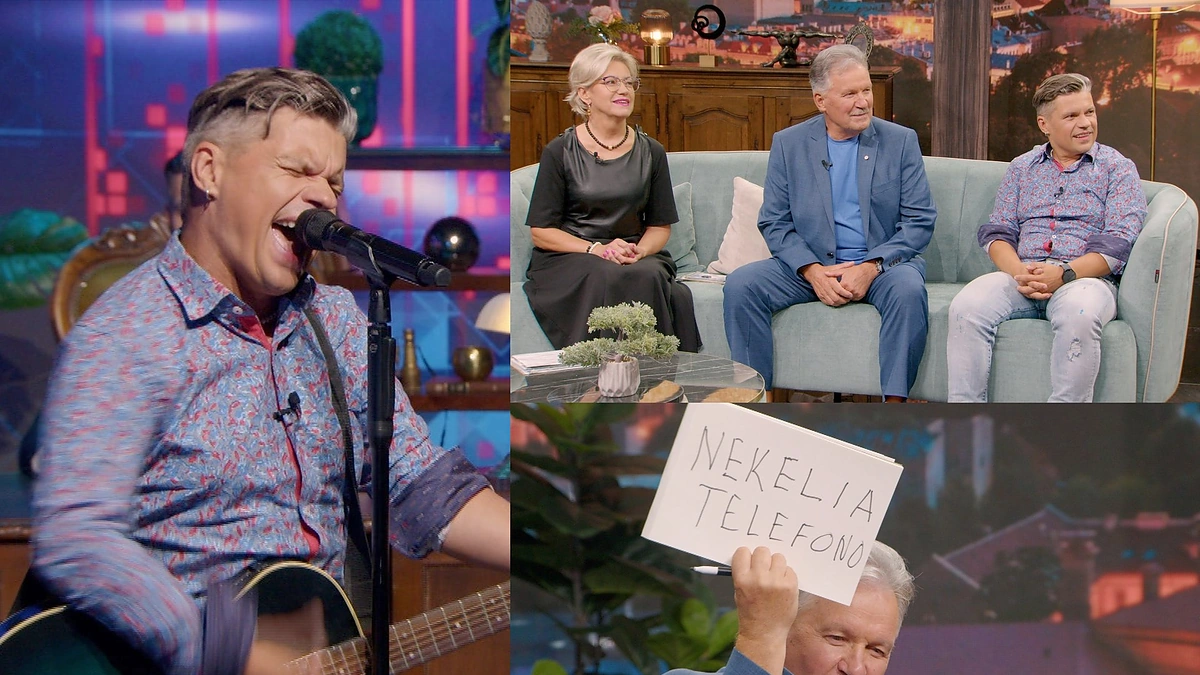 Deivis Norvilas su tėvais / TV3 nuotr.