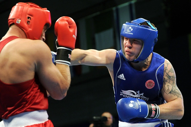 Nikita Ivanovas (dešinėje) 2013 metais yra tapęs Europos bokso čempionu. / „Scanpix“ nuotr.