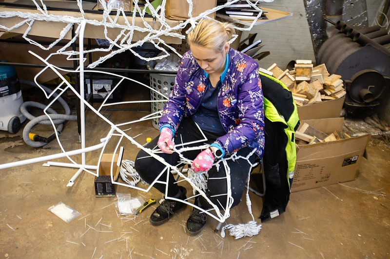 Kauno Kalėdų eglutės „Elfų dirbtuvės“ / Teodoro Biliūno / BNS nuotr.