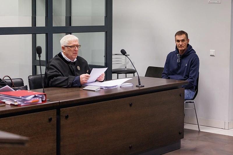 Elegijus Strasevičius teisme / Eriko Ovčarenko / BNS nuotr.