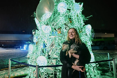 Įžiebta tvariausia šalyje Kalėdų eglė / Justino Auškelio nuotr.