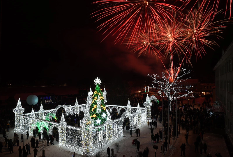 Širvintų kalėdinė eglė / Agnės Žamblauskės nuotr.