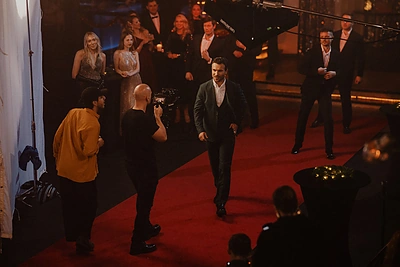 Evgenyos Redko ir Vaido Baulimos klipo akimirkos / Gabrieliaus Jauniškio nuotr.