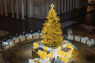 Kalėdų eglės įžiebimas Vilniuje 2023 metai / Sauliaus Žiūros nuotr.