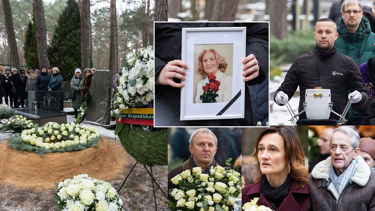 Dalia Teišerskytė į paskutinę kelionę išlydėta baltais žiedais / Skirmanto Lisausko / BNS nuotr., Žmonės.lt koliažas