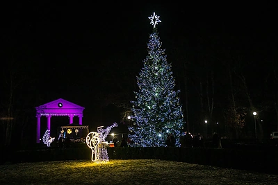 Jurbarke prasidėjo jaukus švenčių laukimas: nušvito Kalėdų eglė