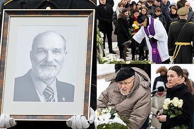 Signataras S.Pečeliūnas atgulė amžino poilsio Antakalnio kapinėse: išlydėjo šeima ir bičiuliai