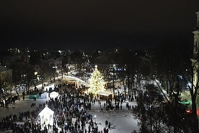 Biržų Kalėdų eglės įžiebimas / Biržų rajono savivaldybės nuotr.