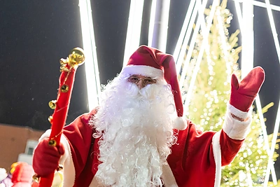 Molėtuose sutvisko meninė instaliacija su kalėdine egle