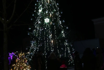 Skaudvilės Kalėdų eglės įžiebimas / Linos Mačiulės nuotr.