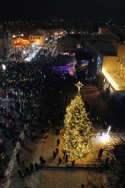 Ukmergės kalėdų eglės įžiebimas / Dainiaus Vyto nuotr.