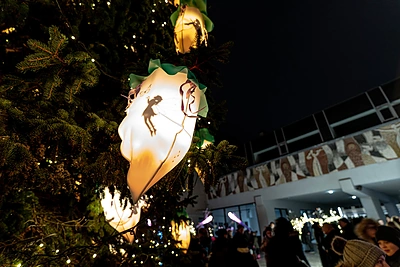 Pasvalio miesto eglutės įžiebimo akimirkos / Organizatorių nuotr.