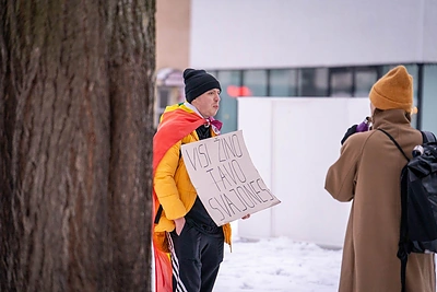 Performansas Panevėžyje / D.Urbono nuotr.