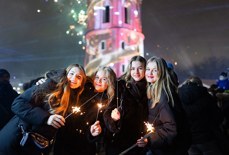 Vilnius sutinka 2024-uosius metus / Lukas Balandis / BNS nuotr.