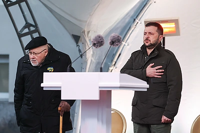 Vytautas Landsbergis, Volodymyras Zelenskis / Pauliaus Peleckio / BNS nuotr.