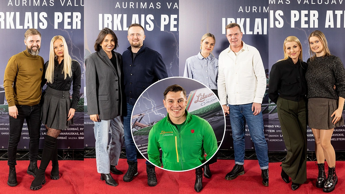 Aurimo Valujavičiaus filmo „Irklais per Atlantą“ premjeros svečiai / Pauliaus Peleckio / BNS nuotr.