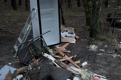 Griaunamas „Zuikio daržas“ Nidoje. 2024 m. Sausio 24 d. / Mato Lasausko nuotr.