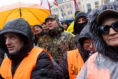 Vilniuje prasidėjo žemdirbių mitingas / Paulius Peleckis nuotr.