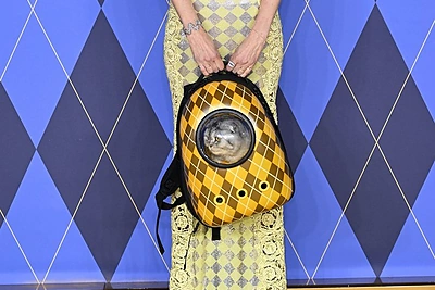 Claudia Schiffer filmo premjeroje pasirodė su katinu / Vida Press nuotr.