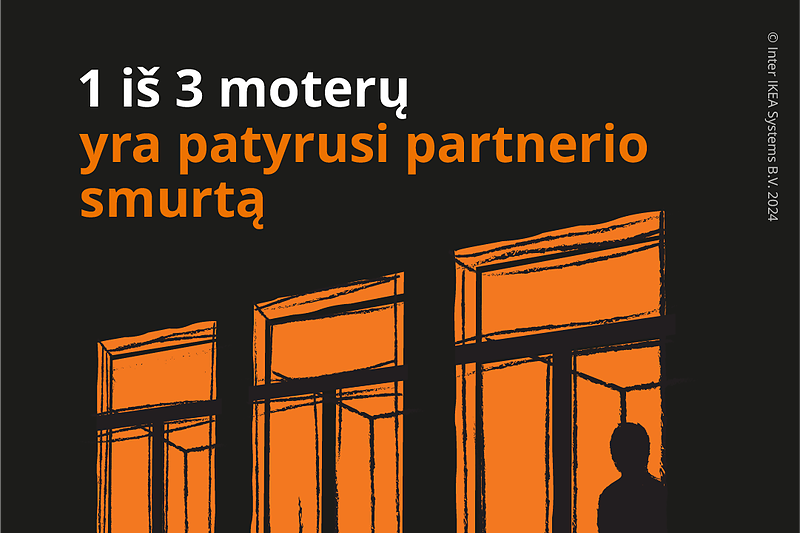 „Pastebėk smurtą“ kampanijos vizualas / „Ikea“ nuotr.