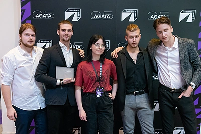 Rokas Kaziliūnas, Gabrielius Lesvinčiūnas, Kornelija simonaitytė, Benediktas Kaziliūnas, Mantas Mauručaitis / Nendrės Žilinskaitės nuotr.