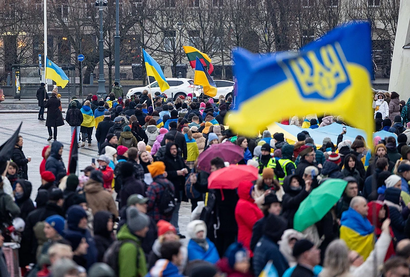 Ukrainos palaikymo mitingas / Pauliaus Peleckio / BNS nuotr.