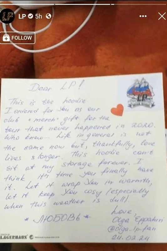 LP gautas atvirukas / „Instagram“ nuotr.