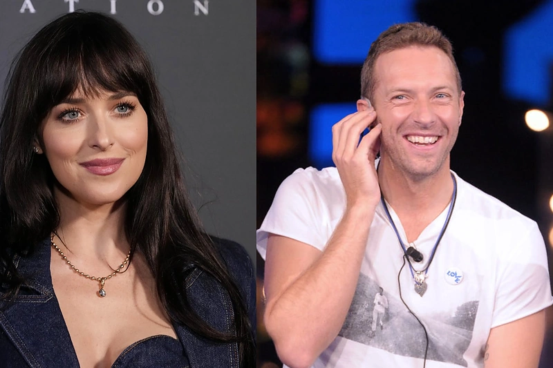 Dakota Johnson ir Chrisas Martinas / Vida Press nuotr.