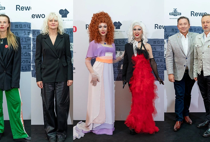 Neringa Rekašiūtė, Laura Paukštė, Drag karalienės, Vladimiras Simonko su draugu / Luko Balandžio nuotr.