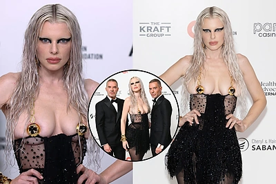 Eltono Johno „Oskarų“ vakarėlyje – šokiruojantis Julios Fox stilius: rizikavo „pamesti“ krūtinę