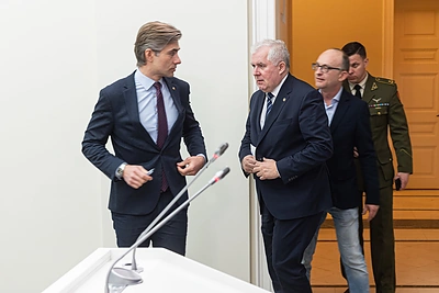 Kęstutis Budrys, Arvydas Anušauskas / Pauliaus Peleckio / BNS nuotr.