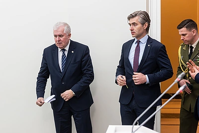 Arvydas Anušauskas, Kęstutis Budrys / Pauliaus Peleckio / BNS nuotr.