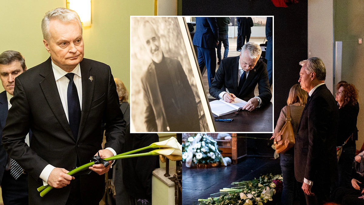 Gitanas Nausėda Rimo Tumino laidotuvėse / Pauliaus Peleckio / BNS nuotr.