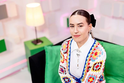 Laidoje „Kas gero „Eurovizijoje“ – Evgenya Redko / Lukas Balandis / BNS nuotr.