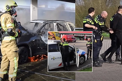 „Tiktokeris“ Maybachas įsivėlė į skandalą Nyderlanduose: degantis automobilis ir sulaikymas degalinėje