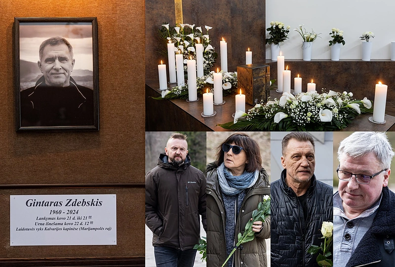 Atsisveikinimas su Gintaru Zdebskiu / Pauliaus Peleckio BNS nuotr., Žmonės.lt koliažas