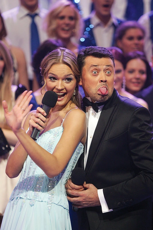 Mylimiausias televizijos žiūrovų duetas – Vytautas Šapranauskas ir Jurgita Jurkutė-Širvaitė. Atrodė, juodu buvo sukurti dirbti kartu / Kęstučio Vanago nuotrauka