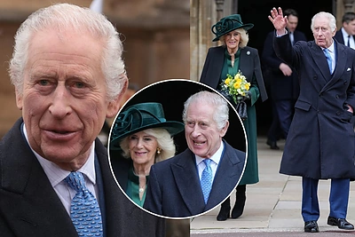 Vėžį besigydantis karalius Charlesas III pasirodė Velykų pamaldose: tai laikoma svarbiu ženklu