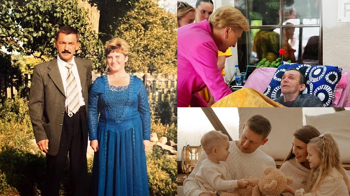 Malgožatos šeima ir tėtis su mama / Asmeninio albumo nuotr.