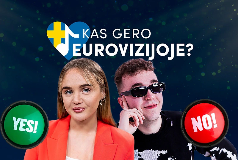 Beatričė Staniūnaitė ir Justas Pečeliūnas: Kas gero Eurovizijoje? laidoje / Marius Janavičius nuotr.